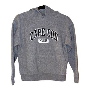 Cuffy’s of Cape Cod gray unisex hoodie with pocket. size M (10-12)